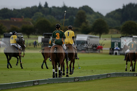 Maiz Dulce (green) v Las Esterellas (yellow) in the PSI Final polo match at Cowdray Park Polo Club on Ambersham 2 on Sunday 2013.09.08 www.polopictures.co.uk