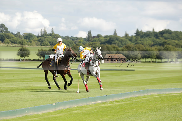Aryana (black) v Shoreline (yellow) in a Farewell Cup polo match played on Ambersham 5 at Cowdray Park Polo Club on Wednesday 18 September 2013. www.polopictures.co.uk