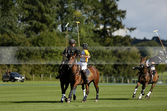 Aryana (black) v Shoreline (yellow) in a Farewell Cup polo match played on Ambersham 5 at Cowdray Park Polo Club on Wednesday 18 September 2013. www.polopictures.co.uk