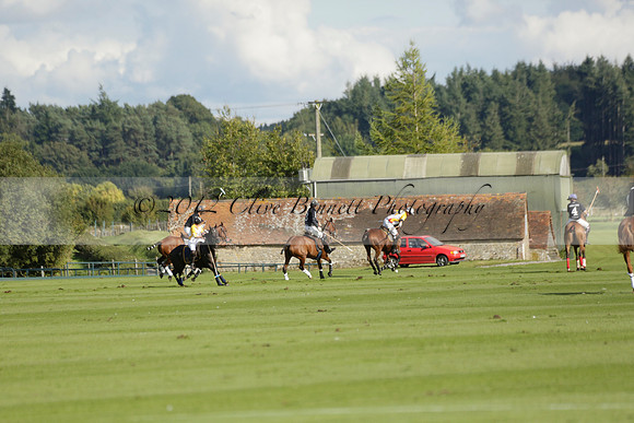 Aryana (black) v Shoreline (yellow) in a Farewell Cup polo match played on Ambersham 5 at Cowdray Park Polo Club on Wednesday 18 September 2013. www.polopictures.co.uk