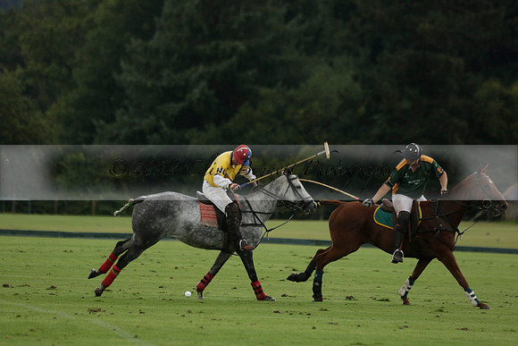 Maiz Dulce (green) v Las Esterellas (yellow) in the PSI Final polo match at Cowdray Park Polo Club on Ambersham 2 on Sunday 2013.09.08 www.polopictures.co.uk