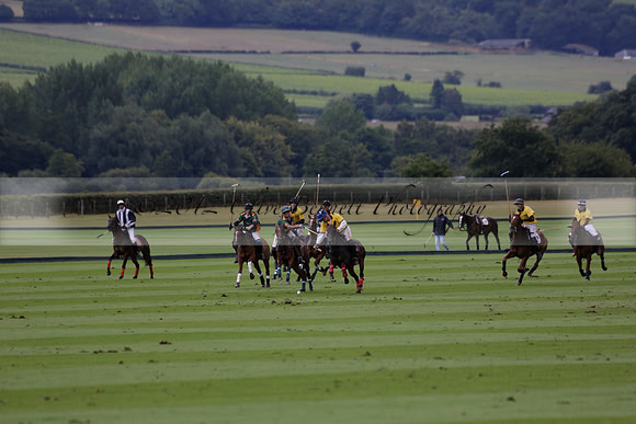 Maiz Dulce (green) v Las Esterellas (yellow) in the PSI Final polo match at Cowdray Park Polo Club on Ambersham 2 on Sunday 2013.09.08 www.polopictures.co.uk