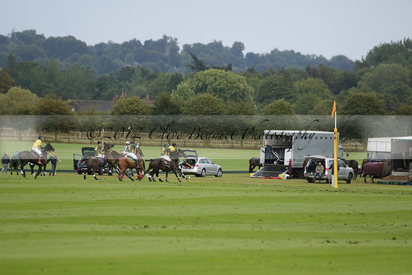 Maiz Dulce (green) v Las Esterellas (yellow) in the PSI Final polo match at Cowdray Park Polo Club on Ambersham 2 on Sunday 2013.09.08 www.polopictures.co.uk