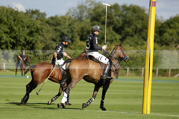 Aryana (black) v Shoreline (yellow) in a Farewell Cup polo match played on Ambersham 5 at Cowdray Park Polo Club on Wednesday 18 September 2013. www.polopictures.co.uk