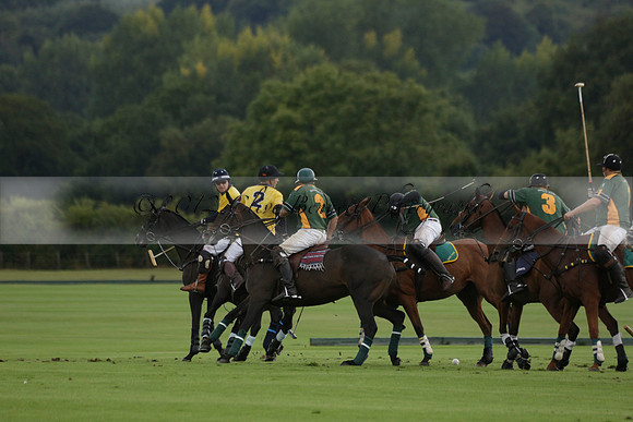 Maiz Dulce (green) v Las Esterellas (yellow) in the PSI Final polo match at Cowdray Park Polo Club on Ambersham 2 on Sunday 2013.09.08 www.polopictures.co.uk