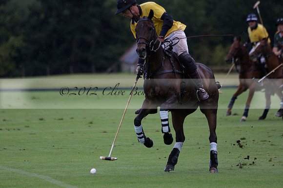 Maiz Dulce (green) v Las Esterellas (yellow) in the PSI Final polo match at Cowdray Park Polo Club on Ambersham 2 on Sunday 2013.09.08 www.polopictures.co.uk