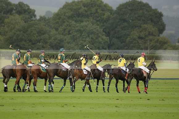 Maiz Dulce (green) v Las Esterellas (yellow) in the PSI Final polo match at Cowdray Park Polo Club on Ambersham 2 on Sunday 2013.09.08 www.polopictures.co.uk