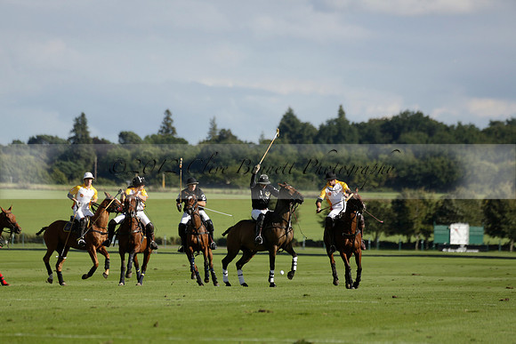 Aryana (black) v Shoreline (yellow) in a Farewell Cup polo match played on Ambersham 5 at Cowdray Park Polo Club on Wednesday 18 September 2013. www.polopictures.co.uk