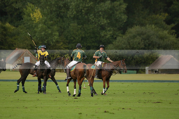 Maiz Dulce (green) v Las Esterellas (yellow) in the PSI Final polo match at Cowdray Park Polo Club on Ambersham 2 on Sunday 2013.09.08 www.polopictures.co.uk