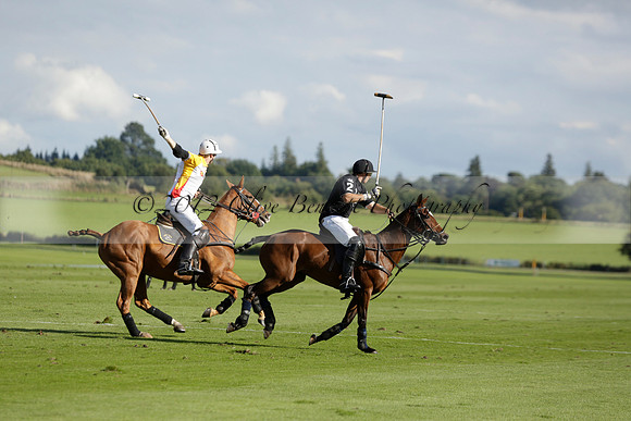 Aryana (black) v Shoreline (yellow) in a Farewell Cup polo match played on Ambersham 5 at Cowdray Park Polo Club on Wednesday 18 September 2013. www.polopictures.co.uk