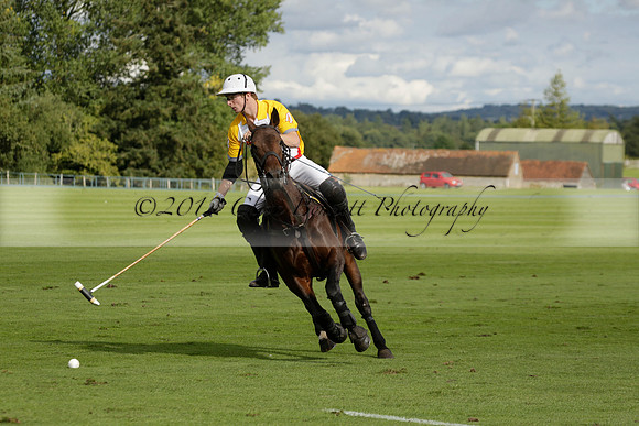 Aryana (black) v Shoreline (yellow) in a Farewell Cup polo match played on Ambersham 5 at Cowdray Park Polo Club on Wednesday 18 September 2013. www.polopictures.co.uk