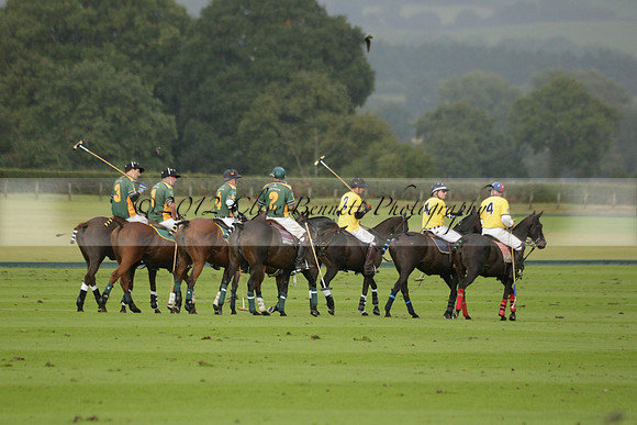 Maiz Dulce (green) v Las Esterellas (yellow) in the PSI Final polo match at Cowdray Park Polo Club on Ambersham 2 on Sunday 2013.09.08 www.polopictures.co.uk