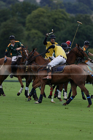 Maiz Dulce (green) v Las Esterellas (yellow) in the PSI Final polo match at Cowdray Park Polo Club on Ambersham 2 on Sunday 2013.09.08 www.polopictures.co.uk