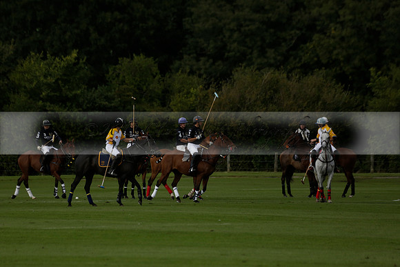 Aryana (black) v Shoreline (yellow) in a Farewell Cup polo match played on Ambersham 5 at Cowdray Park Polo Club on Wednesday 18 September 2013. www.polopictures.co.uk