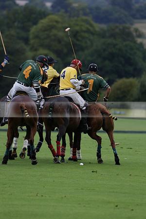 Maiz Dulce (green) v Las Esterellas (yellow) in the PSI Final polo match at Cowdray Park Polo Club on Ambersham 2 on Sunday 2013.09.08 www.polopictures.co.uk