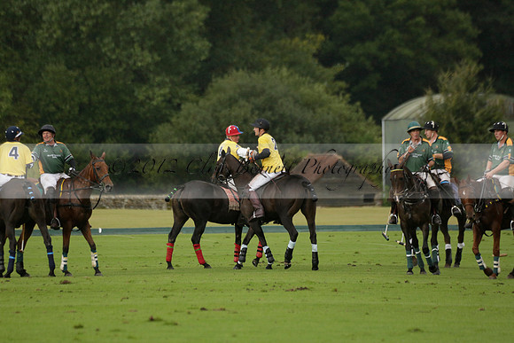 Maiz Dulce (green) v Las Esterellas (yellow) in the PSI Final polo match at Cowdray Park Polo Club on Ambersham 2 on Sunday 2013.09.08 www.polopictures.co.uk