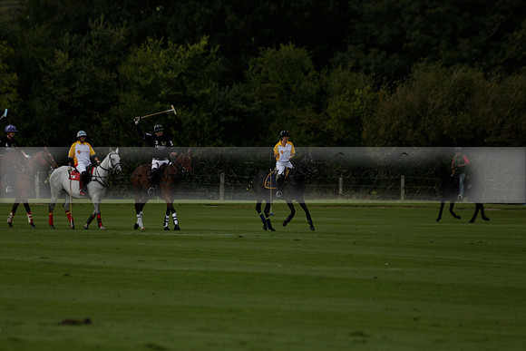 Aryana (black) v Shoreline (yellow) in a Farewell Cup polo match played on Ambersham 5 at Cowdray Park Polo Club on Wednesday 18 September 2013. www.polopictures.co.uk
