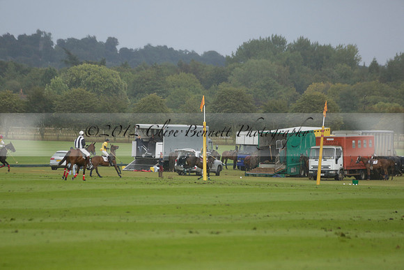 Maiz Dulce (green) v Las Esterellas (yellow) in the PSI Final polo match at Cowdray Park Polo Club on Ambersham 2 on Sunday 2013.09.08 www.polopictures.co.uk