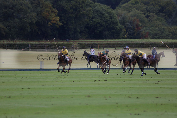 Maiz Dulce (green) v Las Esterellas (yellow) in the PSI Final polo match at Cowdray Park Polo Club on Ambersham 2 on Sunday 2013.09.08 www.polopictures.co.uk