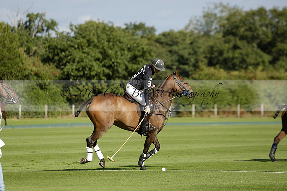 Aryana (black) v Shoreline (yellow) in a Farewell Cup polo match played on Ambersham 5 at Cowdray Park Polo Club on Wednesday 18 September 2013. www.polopictures.co.uk