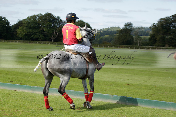 Four Quarters Black (black) v BHC (red) in a Autumn Cup polo match on Ambersham 2 at Cowdray Park Polo Club on Friday 20 September 2013 www.polopictures.co.uk