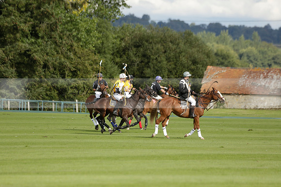 Aryana (black) v Shoreline (yellow) in a Farewell Cup polo match played on Ambersham 5 at Cowdray Park Polo Club on Wednesday 18 September 2013. www.polopictures.co.uk