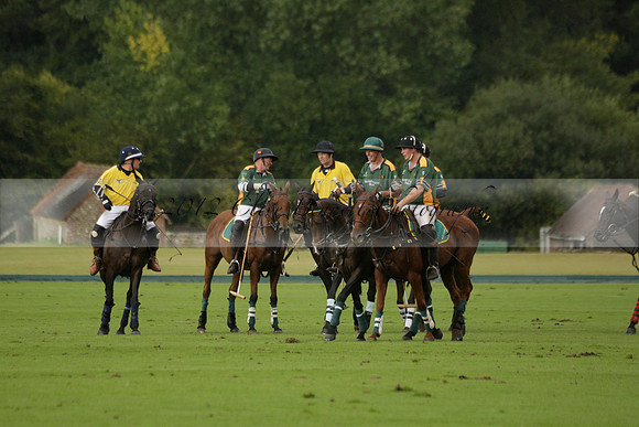Maiz Dulce (green) v Las Esterellas (yellow) in the PSI Final polo match at Cowdray Park Polo Club on Ambersham 2 on Sunday 2013.09.08 www.polopictures.co.uk