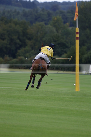 Maiz Dulce (green) v Las Esterellas (yellow) in the PSI Final polo match at Cowdray Park Polo Club on Ambersham 2 on Sunday 2013.09.08 www.polopictures.co.uk