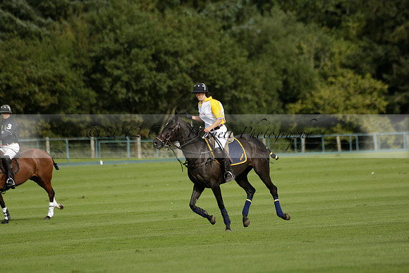 Aryana (black) v Shoreline (yellow) in a Farewell Cup polo match played on Ambersham 5 at Cowdray Park Polo Club on Wednesday 18 September 2013. www.polopictures.co.uk