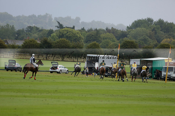 Maiz Dulce (green) v Las Esterellas (yellow) in the PSI Final polo match at Cowdray Park Polo Club on Ambersham 2 on Sunday 2013.09.08 www.polopictures.co.uk