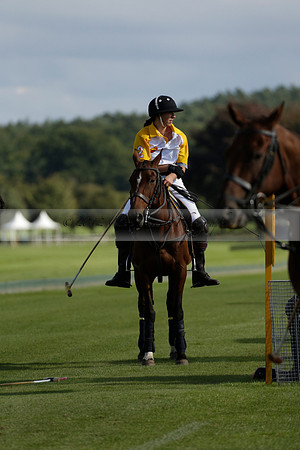 Aryana (black) v Shoreline (yellow) in a Farewell Cup polo match played on Ambersham 5 at Cowdray Park Polo Club on Wednesday 18 September 2013. www.polopictures.co.uk