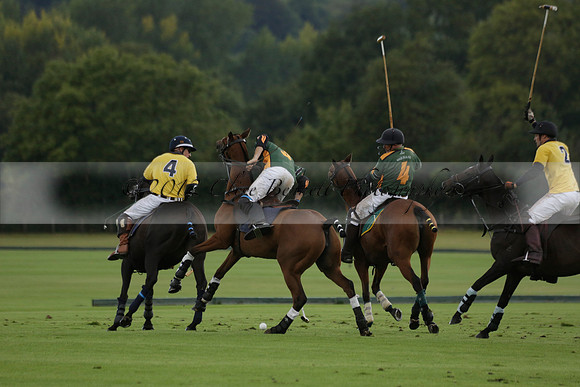 Maiz Dulce (green) v Las Esterellas (yellow) in the PSI Final polo match at Cowdray Park Polo Club on Ambersham 2 on Sunday 2013.09.08 www.polopictures.co.uk