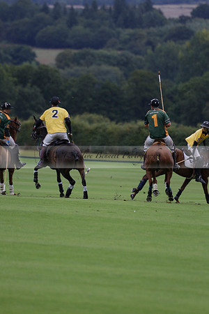 Maiz Dulce (green) v Las Esterellas (yellow) in the PSI Final polo match at Cowdray Park Polo Club on Ambersham 2 on Sunday 2013.09.08 www.polopictures.co.uk