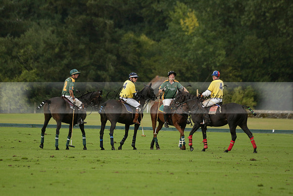 Maiz Dulce (green) v Las Esterellas (yellow) in the PSI Final polo match at Cowdray Park Polo Club on Ambersham 2 on Sunday 2013.09.08 www.polopictures.co.uk