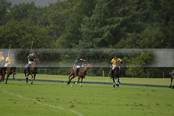 Maiz Dulce (green) v Las Esterellas (yellow) in the PSI Final polo match at Cowdray Park Polo Club on Ambersham 2 on Sunday 2013.09.08 www.polopictures.co.uk