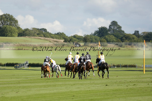 Aryana (black) v Shoreline (yellow) in a Farewell Cup polo match played on Ambersham 5 at Cowdray Park Polo Club on Wednesday 18 September 2013. www.polopictures.co.uk