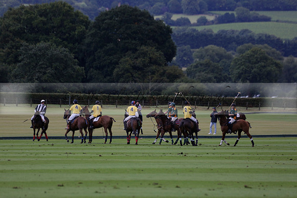 Maiz Dulce (green) v Las Esterellas (yellow) in the PSI Final polo match at Cowdray Park Polo Club on Ambersham 2 on Sunday 2013.09.08 www.polopictures.co.uk