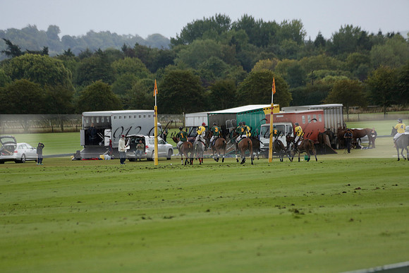Maiz Dulce (green) v Las Esterellas (yellow) in the PSI Final polo match at Cowdray Park Polo Club on Ambersham 2 on Sunday 2013.09.08 www.polopictures.co.uk