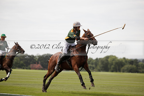 Maiz Dulce v Combe in a Brecknock Cup polo match played on Ambersham 2 at Cowdray Park Polo Club on Friday 17 August 2012
