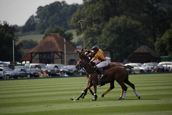 Montana v Maiz Dulce in the Uber 12 goal Final polo match played on Lawns 1 at Cowdray Park Polo Club on Sunday 26 August 2012