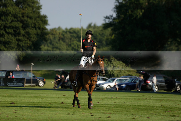 Pluma Negra (white) v Shoreline (black) in the Brecknock Cup Subsidiary final polo match played on Sunday 25 August 2013 at Cowdray Park Polo Club on Ambersham 1. 2013.10.12 www.polopictures.co.uk