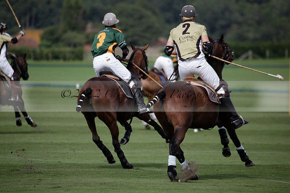 Maiz Dulce v Combe in a Brecknock Cup polo match played on Ambersham 2 at Cowdray Park Polo Club on Friday 17 August 2012