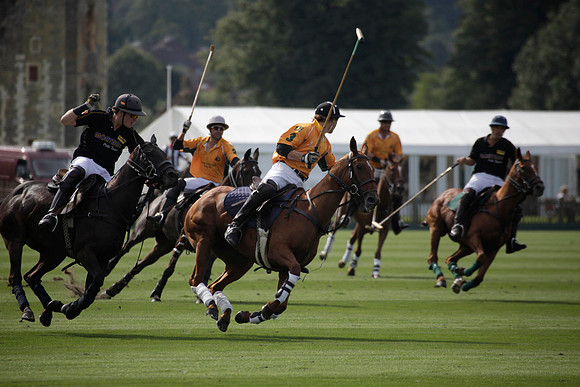 Montana v Maiz Dulce in the Uber 12 goal Final polo match played on Lawns 1 at Cowdray Park Polo Club on Sunday 26 August 2012