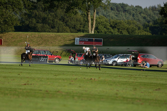 Pluma Negra (white) v Shoreline (black) in the Brecknock Cup Subsidiary final polo match played on Sunday 25 August 2013 at Cowdray Park Polo Club on Ambersham 1. 2013.10.12 www.polopictures.co.uk