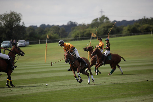 Montana v Maiz Dulce in the Uber 12 goal Final polo match played on Lawns 1 at Cowdray Park Polo Club on Sunday 26 August 2012