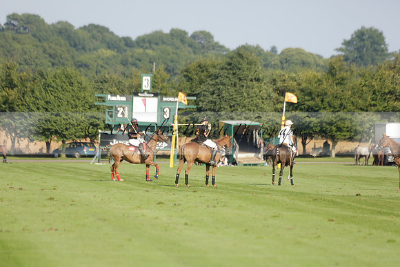 Pluma Negra (white) v Shoreline (black) in the Brecknock Cup Subsidiary final polo match played on Sunday 25 August 2013 at Cowdray Park Polo Club on Ambersham 1. 2013.10.12 www.polopictures.co.uk