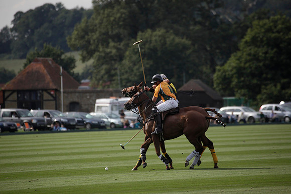 Montana v Maiz Dulce in the Uber 12 goal Final polo match played on Lawns 1 at Cowdray Park Polo Club on Sunday 26 August 2012