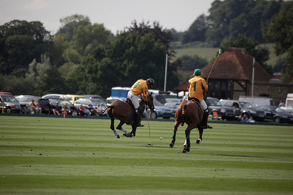 Montana v Maiz Dulce in the Uber 12 goal Final polo match played on Lawns 1 at Cowdray Park Polo Club on Sunday 26 August 2012