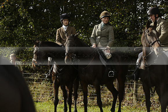 Devon & Somerset StagHounds meet at Five Cross Ways on Thursday 17 October 2013. 2013.10.17 www.polopictures.co.uk