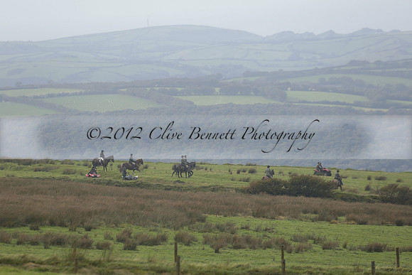 Devon & Somerset Staghounds meet at Larkbarrow Corner. North Devon. 2013.10.18 www.polopictures.co.uk